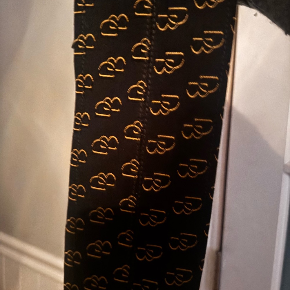 Dooney & Bourke Black and Gold Monogram Shoulder Bag - Picture 6 of 6